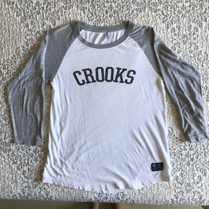 Crooks & Castles Raglan Tee Ladies Medium